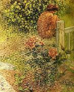 Carl Larsson ros och rygg-en flickrygg och en ros Spain oil painting artist
